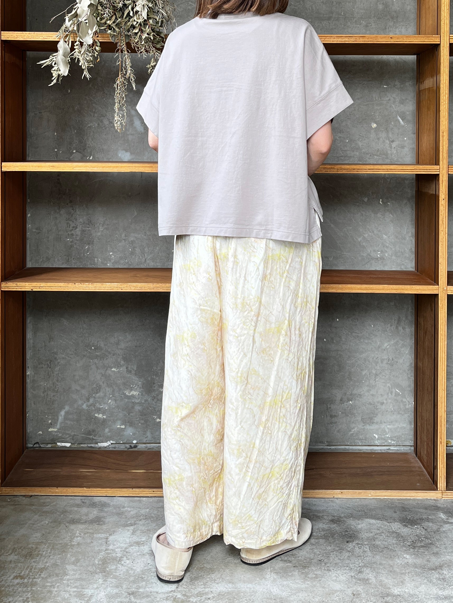 ROBE de PEAU / MARBLE PATTERN WIDE PANTS (SKIN MARBLE)