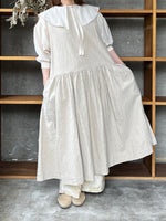 【SALE】ROBE de PEAU / SLEEVELESS CANVAS ONE PIECE (NATURAL)