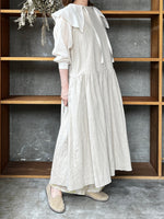【SALE】ROBE de PEAU / SLEEVELESS CANVAS ONE PIECE (NATURAL)