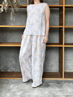 ROBE de PEAU / MARBLE PATTERN SLEEVELESS PULLOVER (BLUE MARBLE)