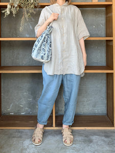 suzuki takayuki / round-collar shirt（beige）