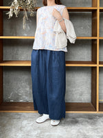 ROBE de PEAU / MARBLE PATTERN SLEEVELESS PULLOVER (BLUE MARBLE)