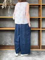 ROBE de PEAU / MARBLE PATTERN SLEEVELESS PULLOVER (BLUE MARBLE)