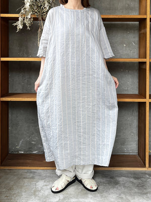 ROBE de PEAU / STRIPE PULLOVER ONE PIECE (BOLD STRIPE)