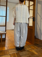 ROBE de PEAU / CAMILLE FRILL BLOUSE (CHECK)