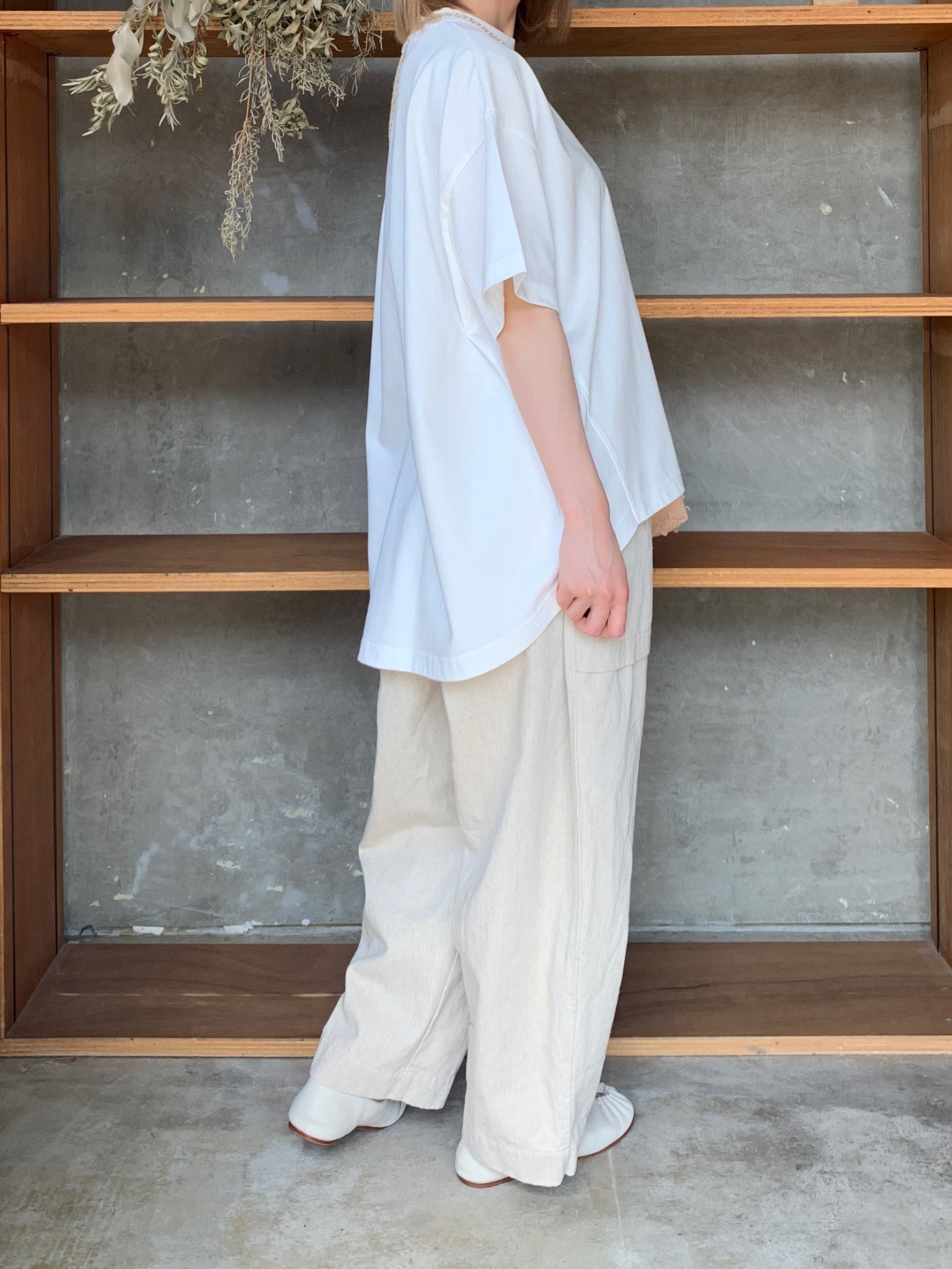【SALE】TISSU / ヘビープレーティング天竺 BIG T（シロ）
