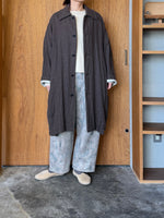 qiri / old letter flowers curve pants (ベージュ)