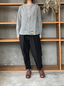 ASEEDONCLÖUD / HW collarless shirt（Black）