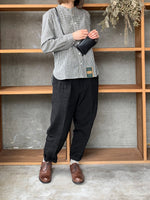 ASEEDONCLÖUD / HW collarless shirt（Black）