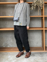 ASEEDONCLÖUD / HW collarless shirt（Black）