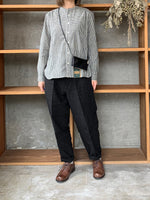 ASEEDONCLÖUD / HW collarless shirt（Black）