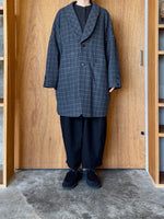 GASA*/ 薄雲 コートジャケット(brown check)