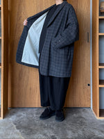 GASA*/ 薄雲 コートジャケット(brown check)