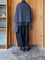 GASA*/ 薄雲 マフラー (brown check)