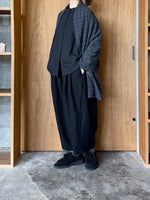 GASA*/ 薄雲 マフラー (brown check)