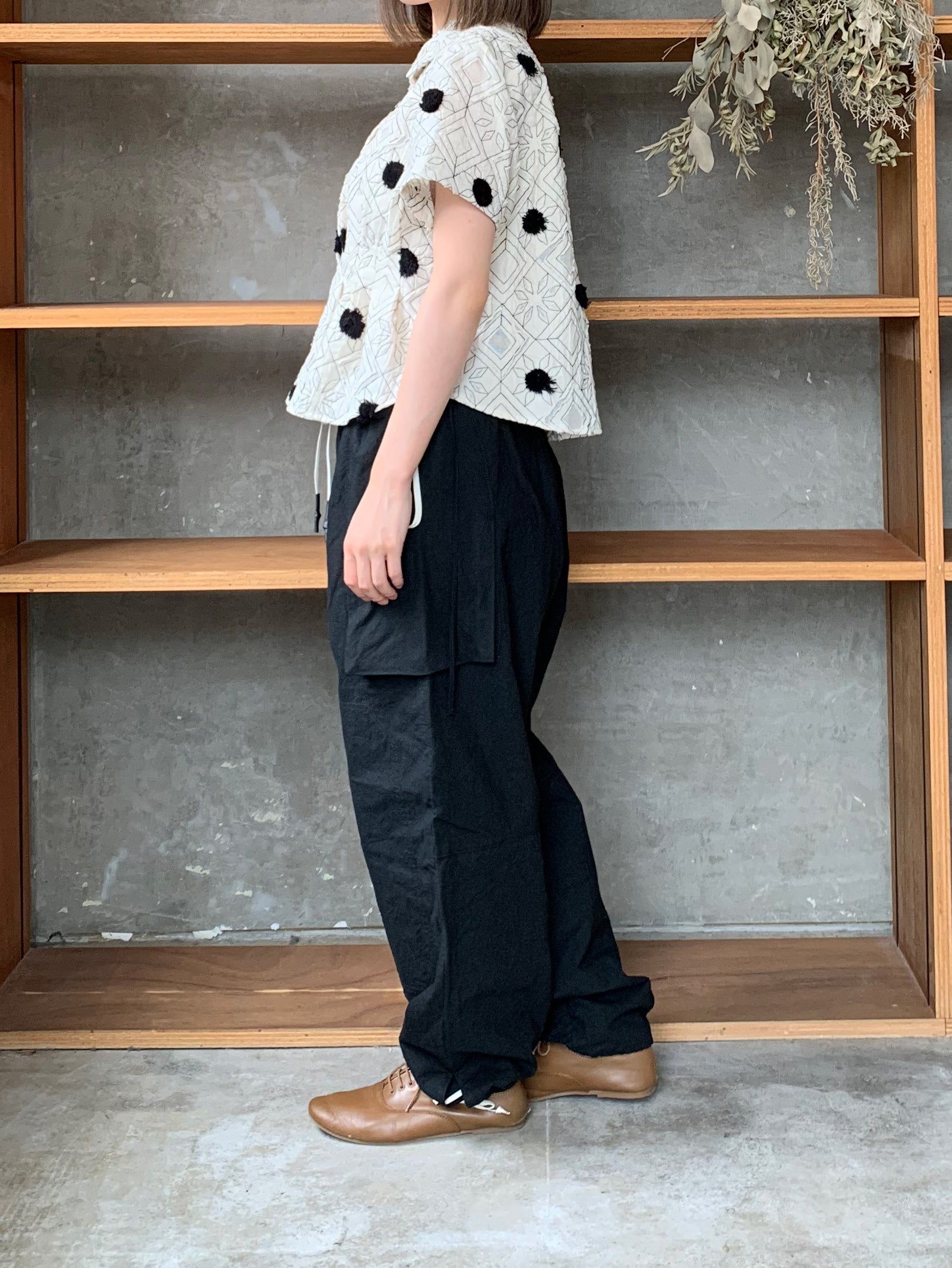 ASEEDONCLÖUD / gardener pajama trousers（Black）