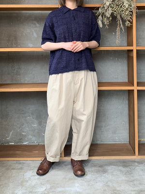 ASEEDONCLÖUD / gardener knit polo（Navy）