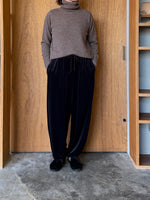 ROBE de PEAU / SNOW VELOUR PANTS (BLACK)
