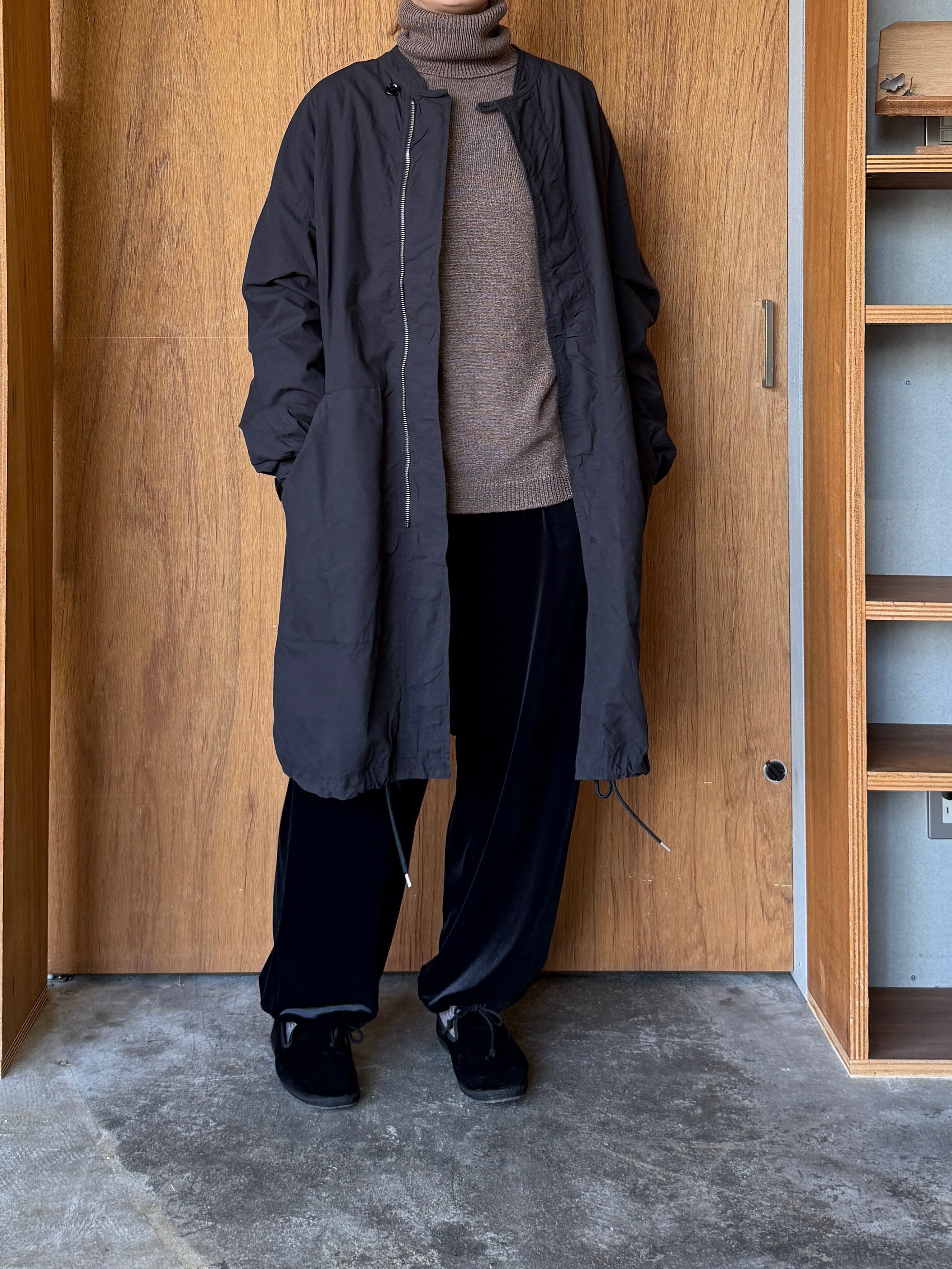 ROBE de PEAU / SNOW VELOUR PANTS (BLACK)