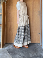 qiri / turu flower embroidery オールインワン(サンド)