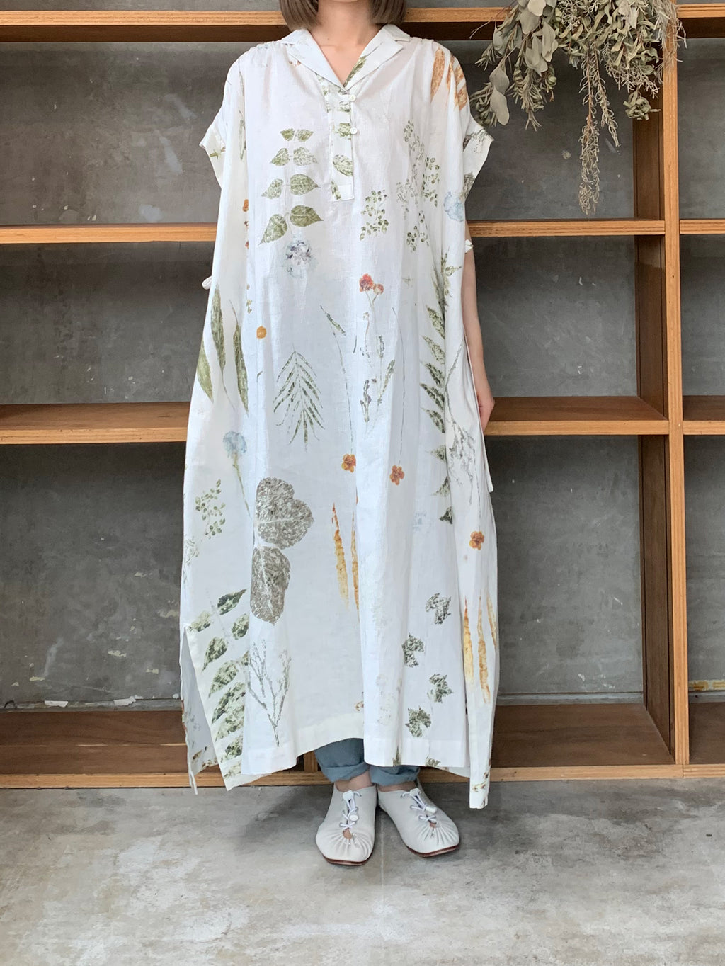ASEEDONCLÖUD / assimilate plants dress（Off white）