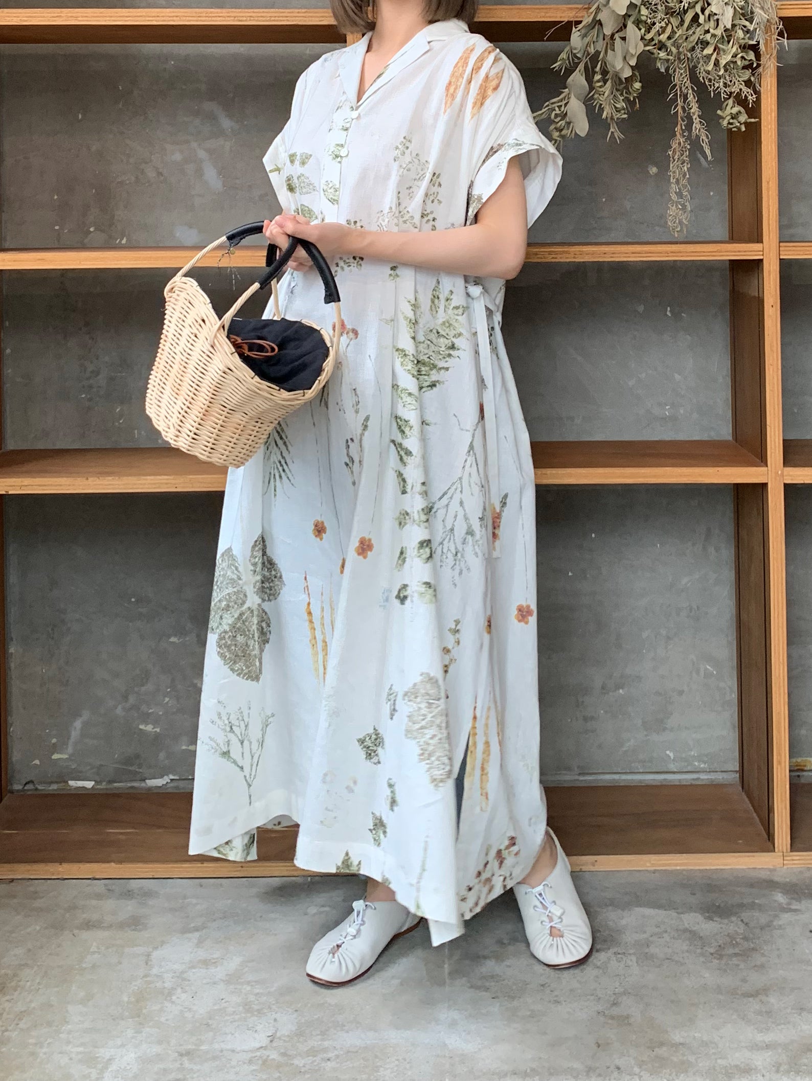 ASEEDONCLÖUD / assimilate plants dress（Off white）
