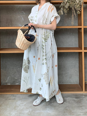 ASEEDONCLÖUD / assimilate plants dress（Off white）