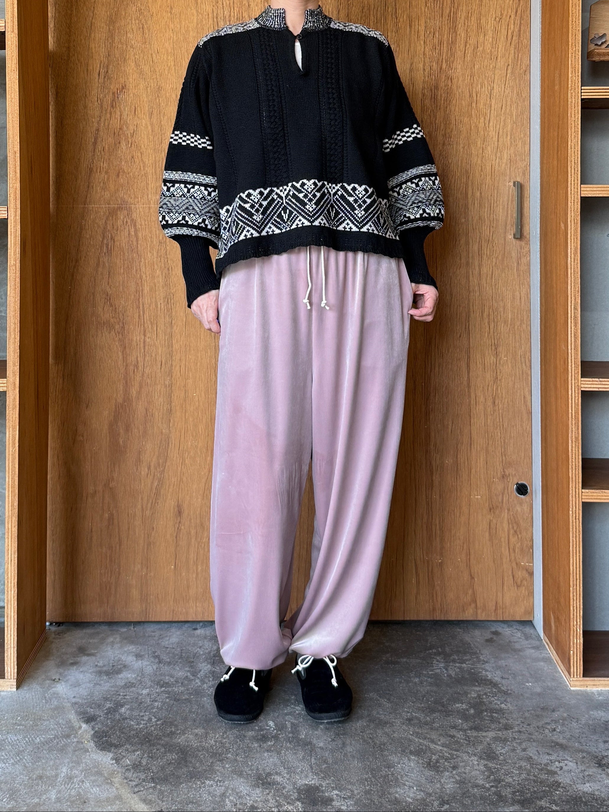 ROBE de PEAU / SNOW VELOUR PANTS (GRAYISH PINK)