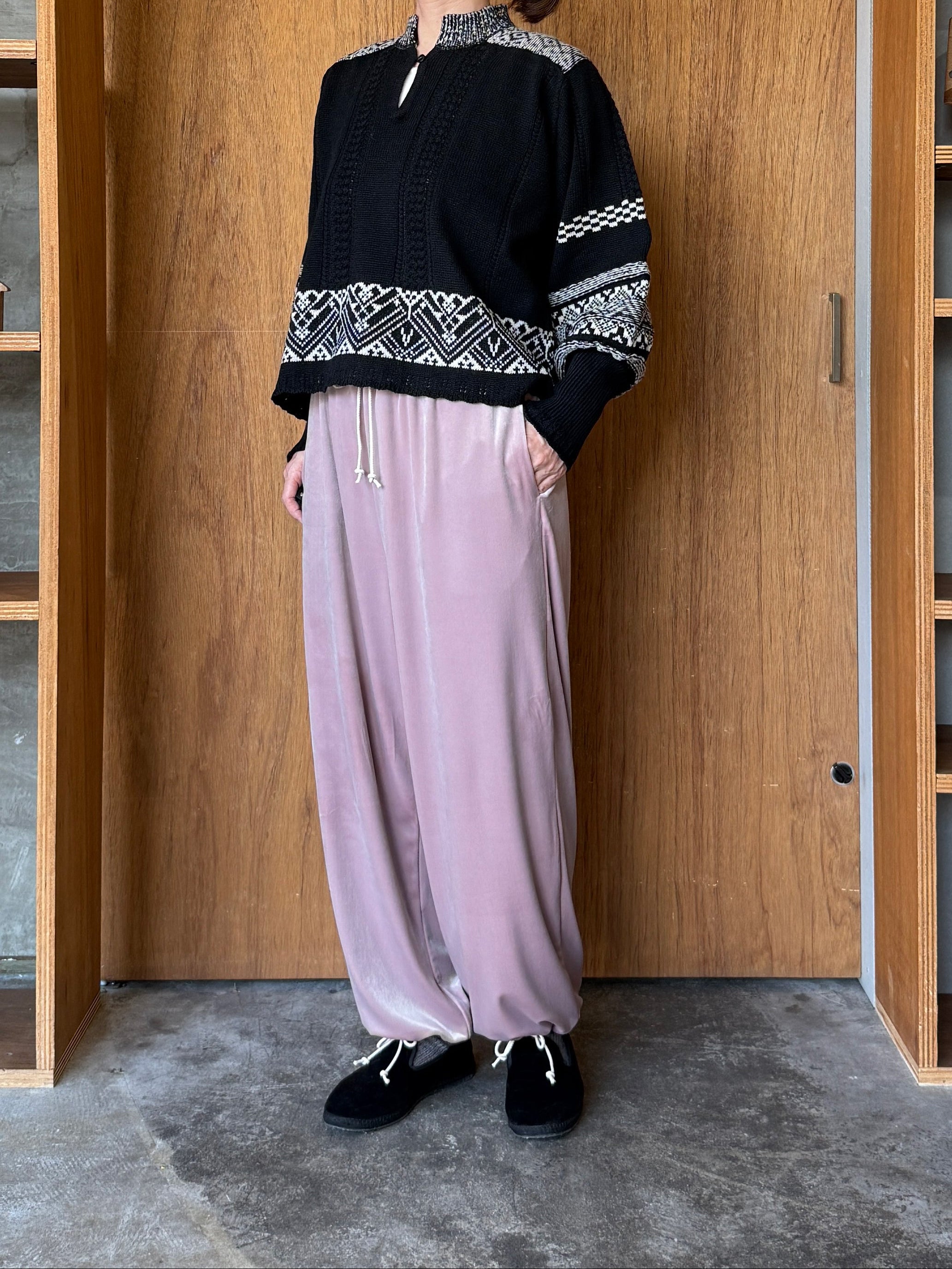 ROBE de PEAU / SNOW VELOUR PANTS (GRAYISH PINK)