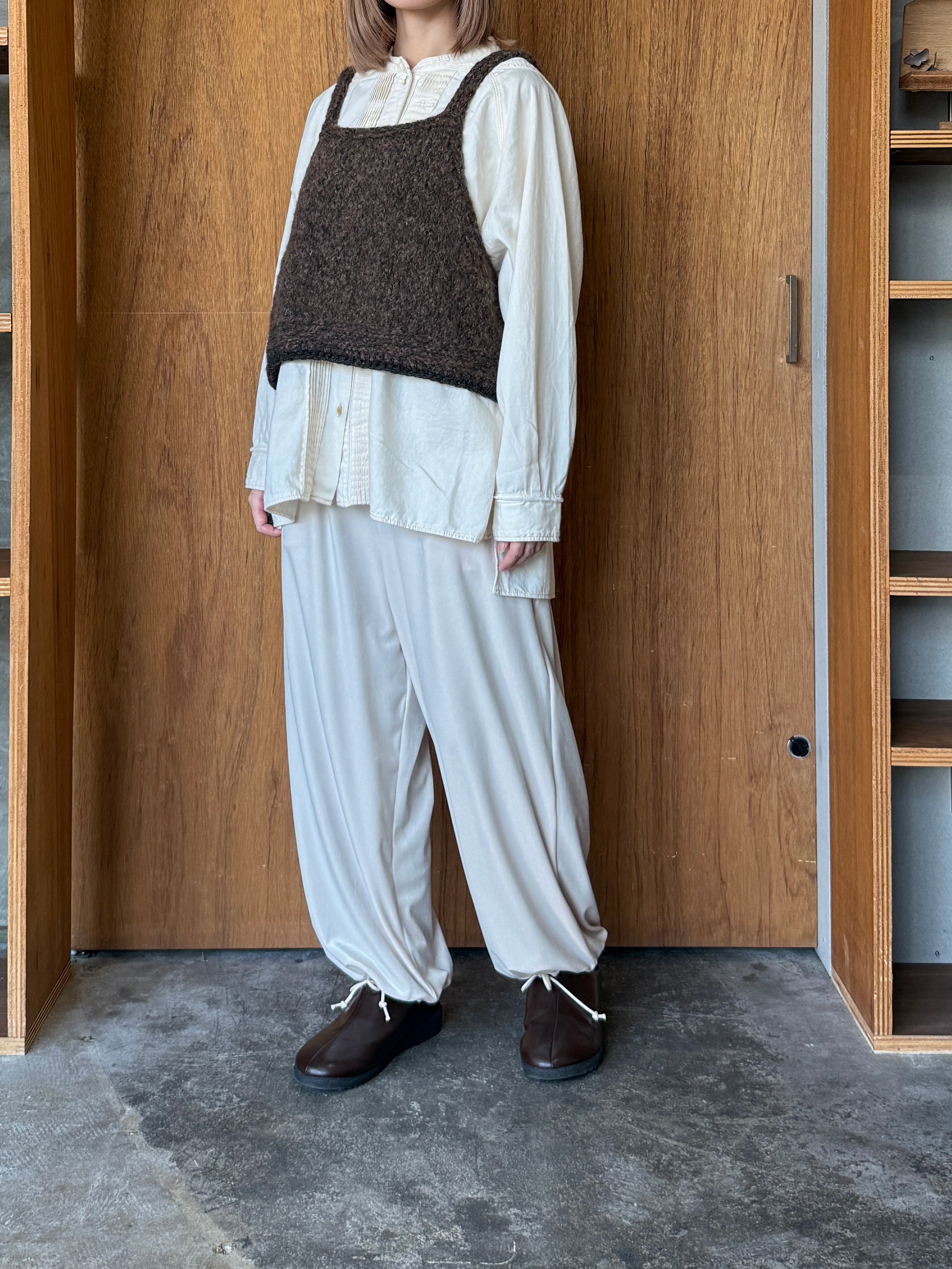 ROBE de PEAU / SNOW VELOUR PANTS (IVORY)