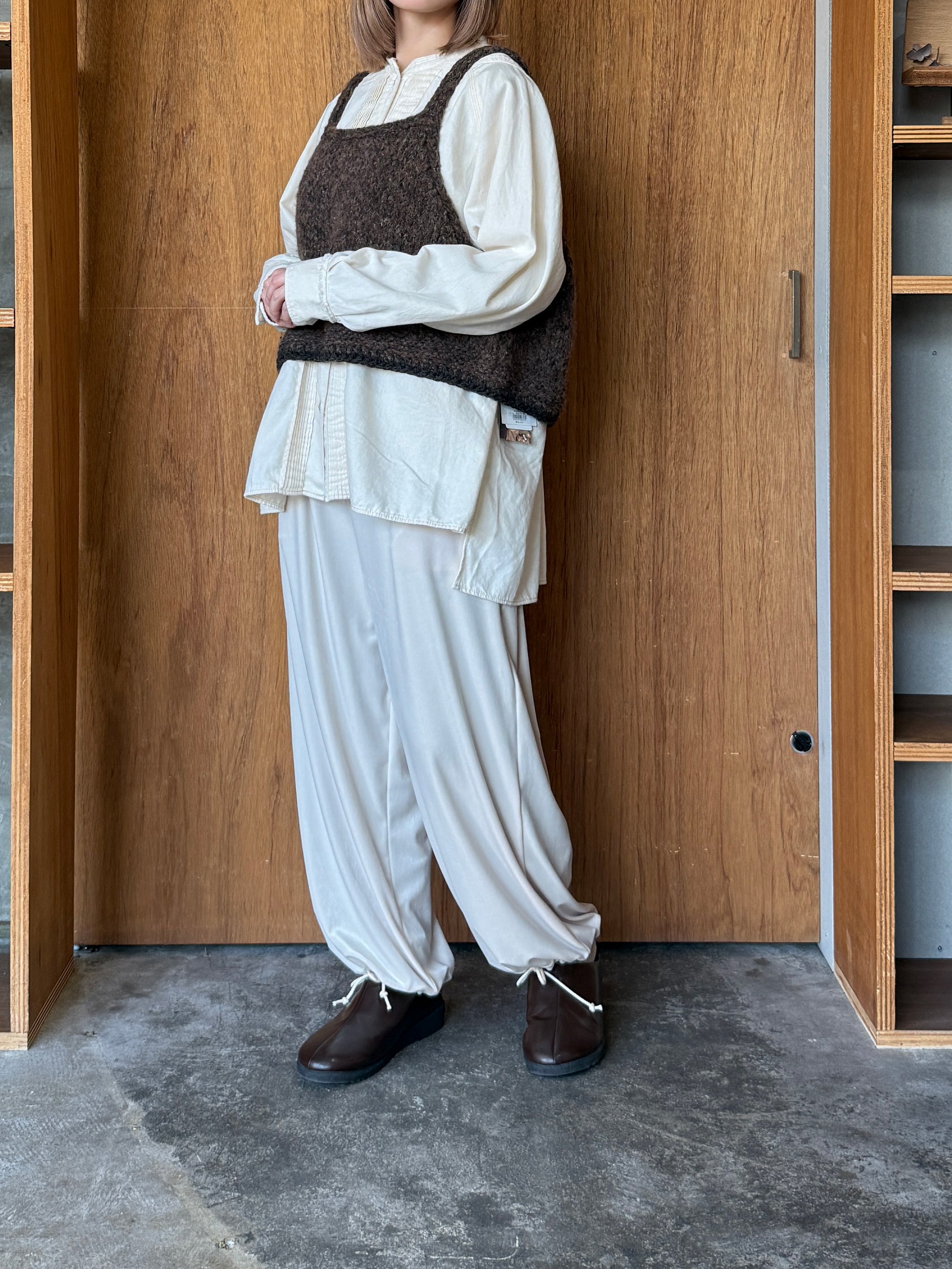 ROBE de PEAU / SNOW VELOUR PANTS (IVORY)