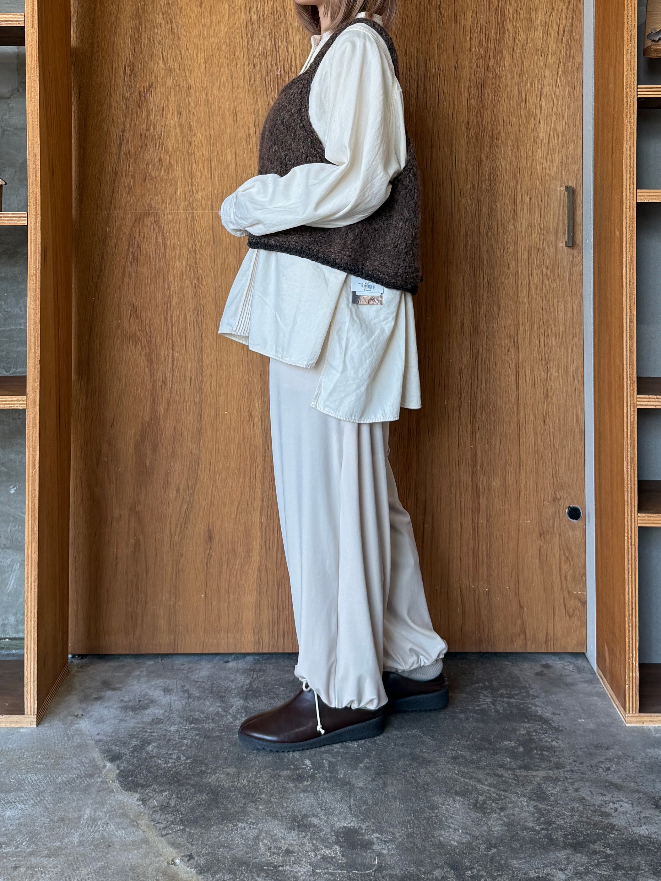 ROBE de PEAU / SNOW VELOUR PANTS (IVORY)