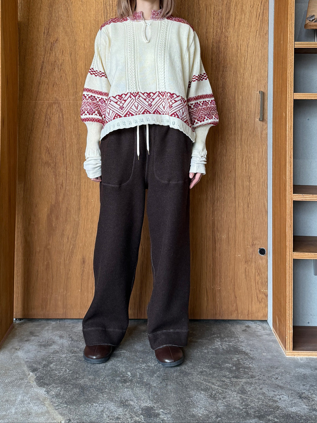 ASEEDONCLÖUD / Student dormitory pants（Brown）