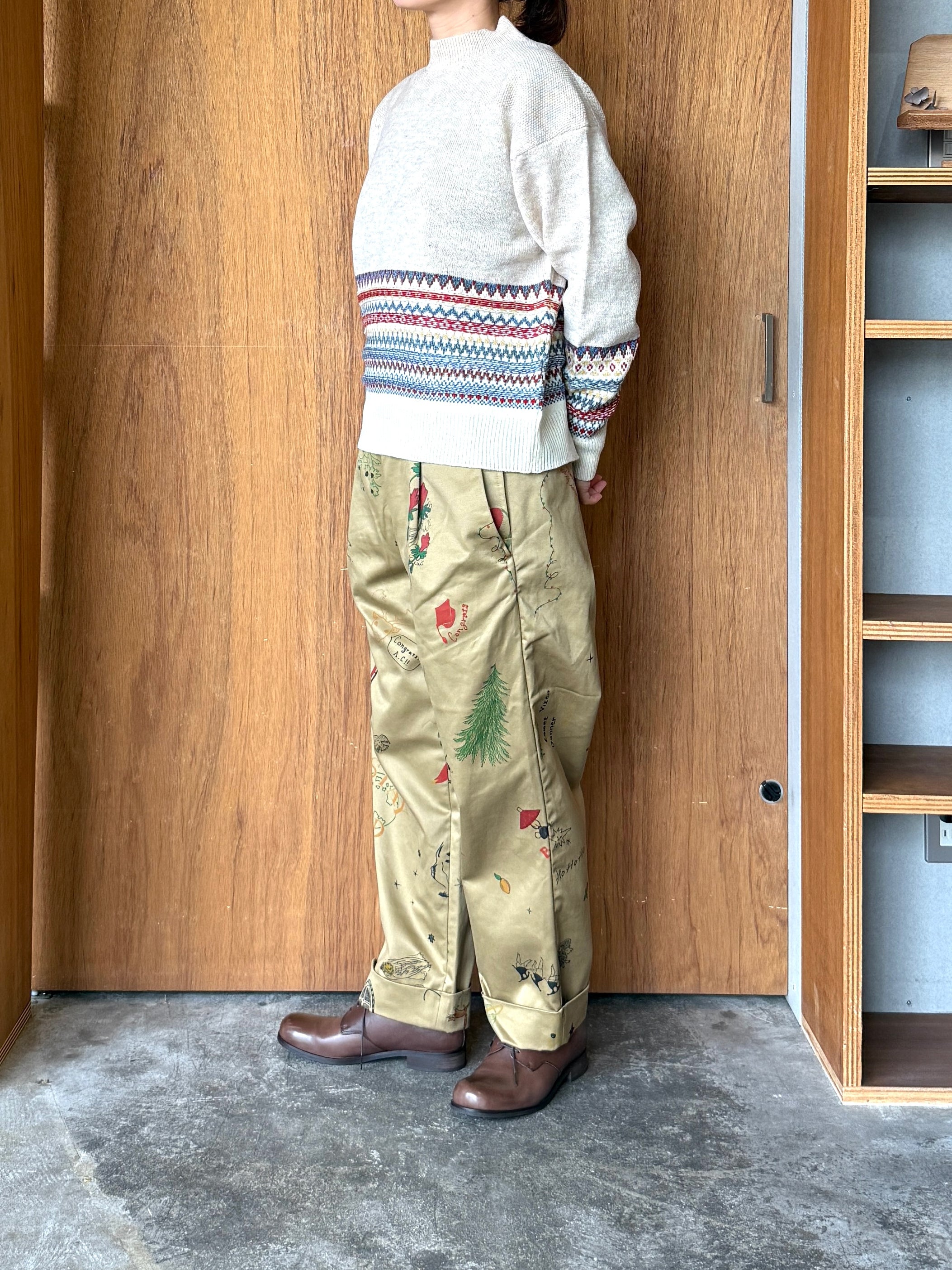 ASEEDONCLÖUD / Study uniform slacks（Beige）