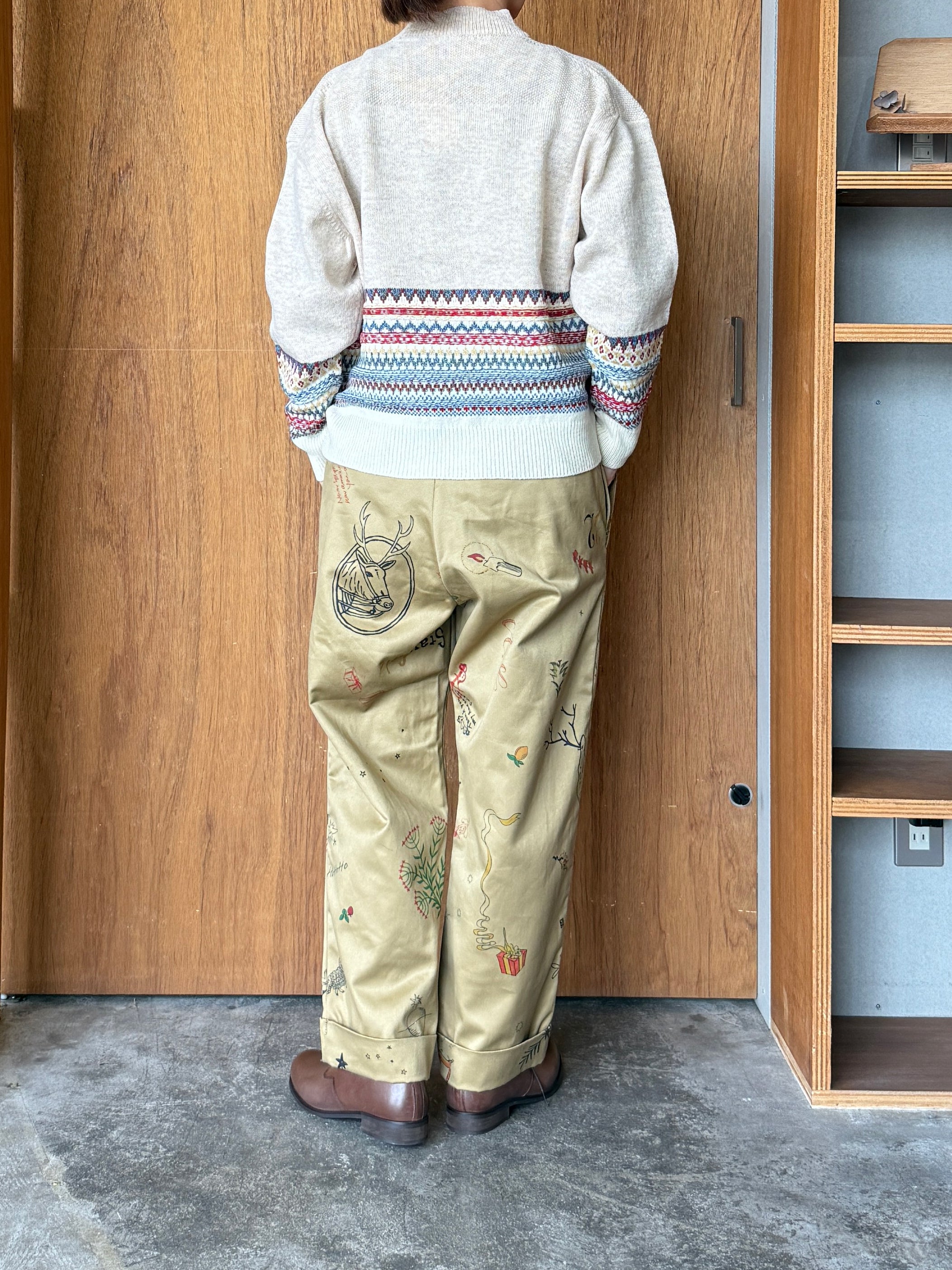 ASEEDONCLÖUD / Study uniform slacks（Beige）