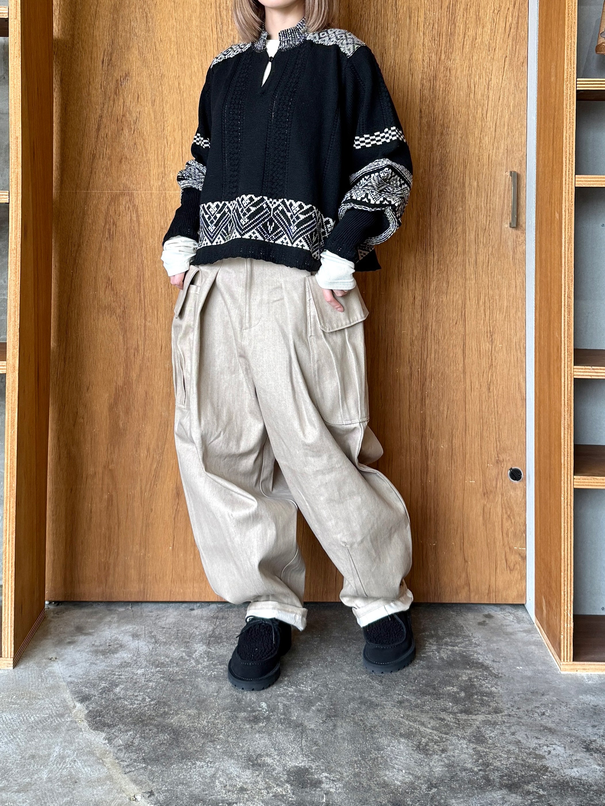 ASEEDONCLÖUD / Seiyako jacquard blouse（Black）