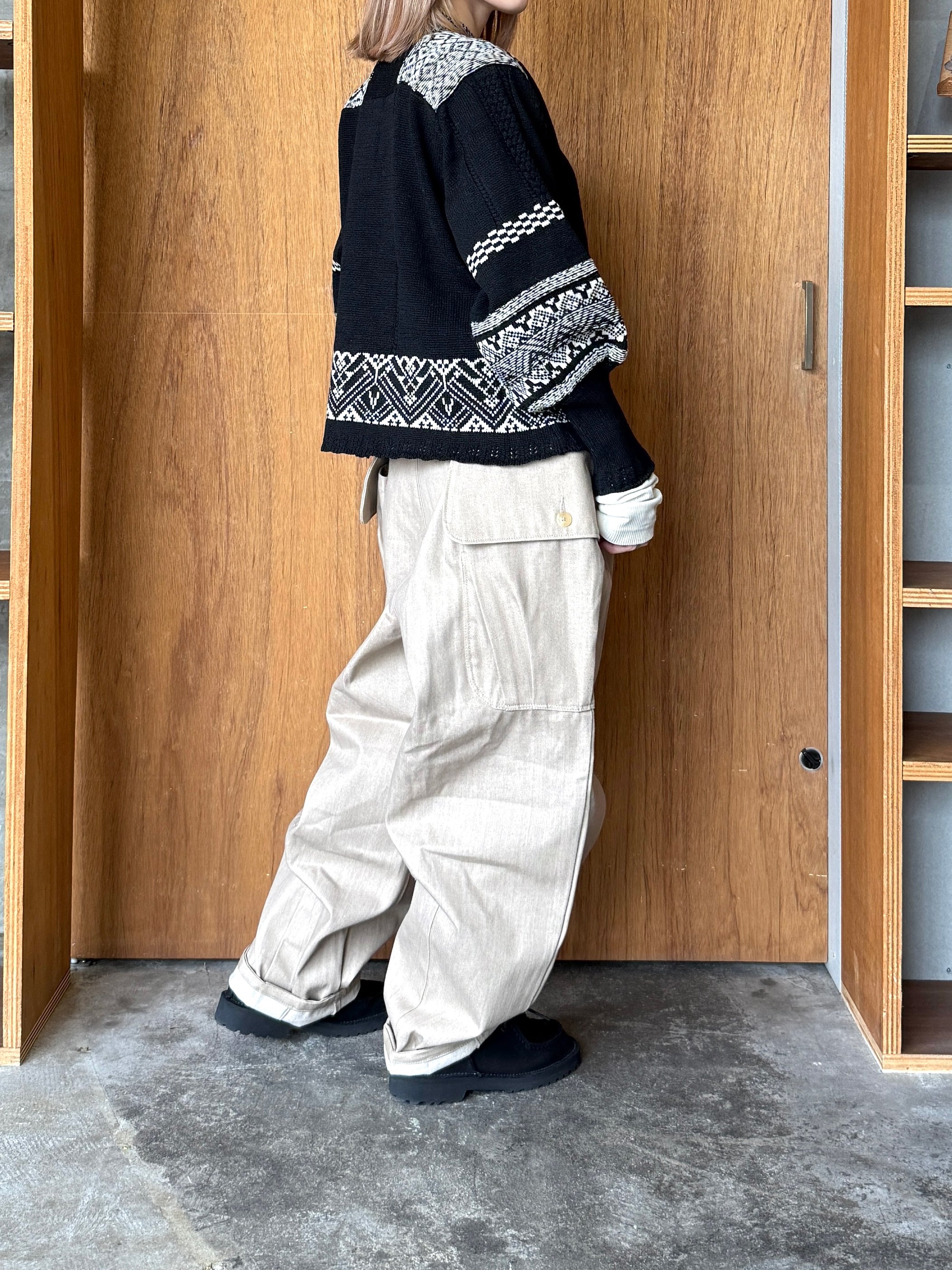 ASEEDONCLÖUD / P.E. trousers（Sand Beige）