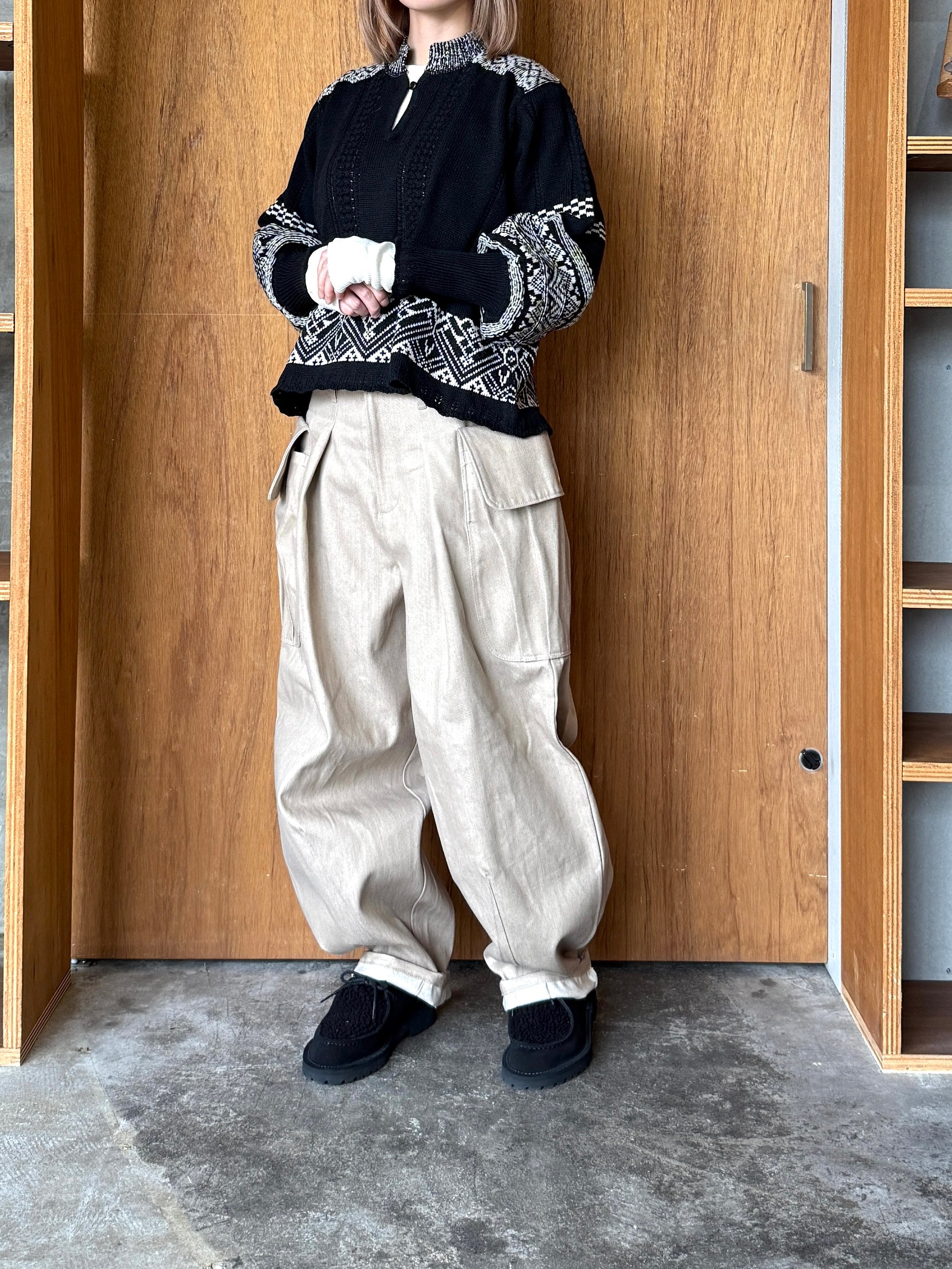 ASEEDONCLÖUD / Seiyako jacquard blouse（Black）