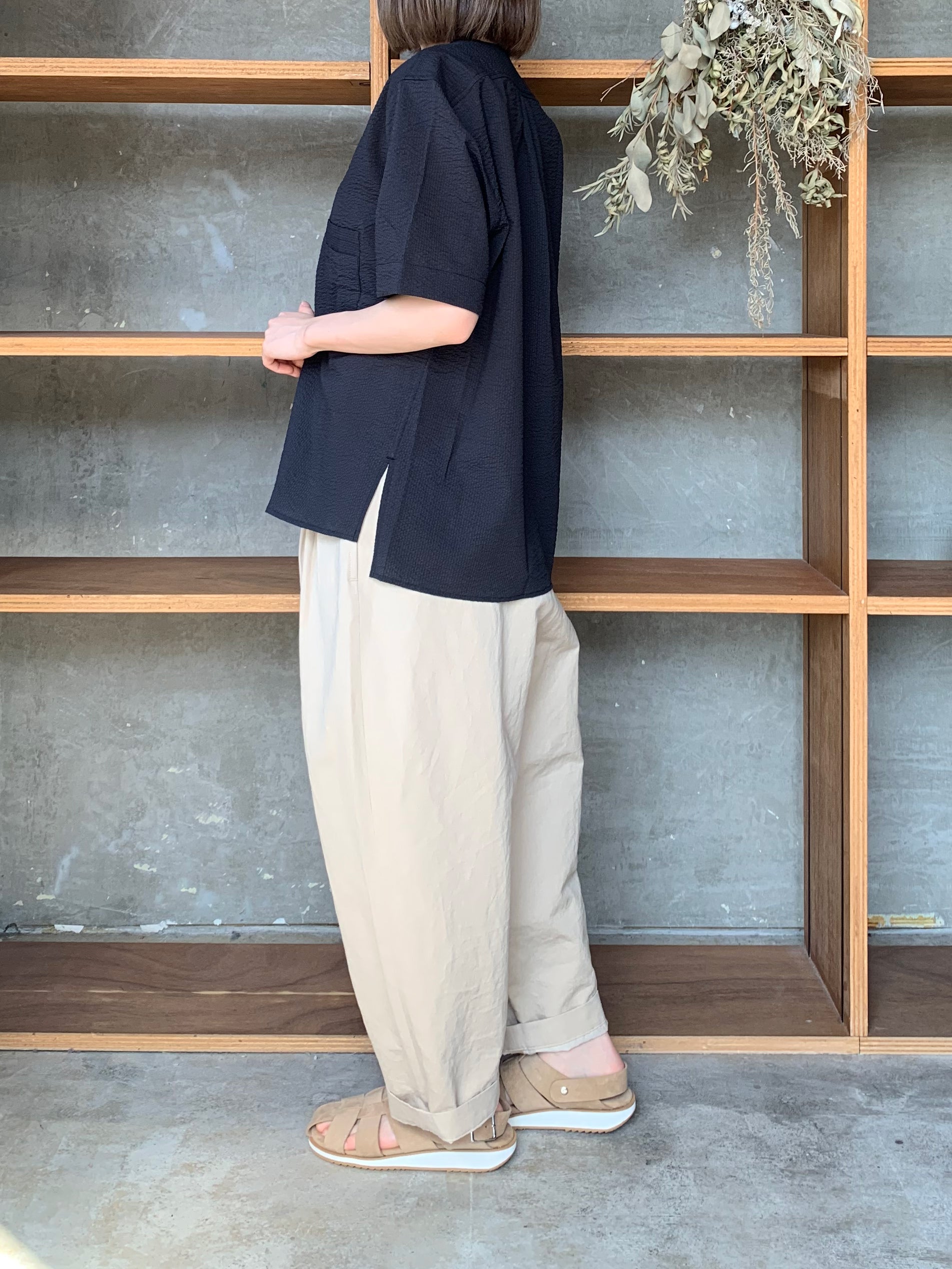 ASEEDONCLÖUD / HW short sleeve shirt（Black）