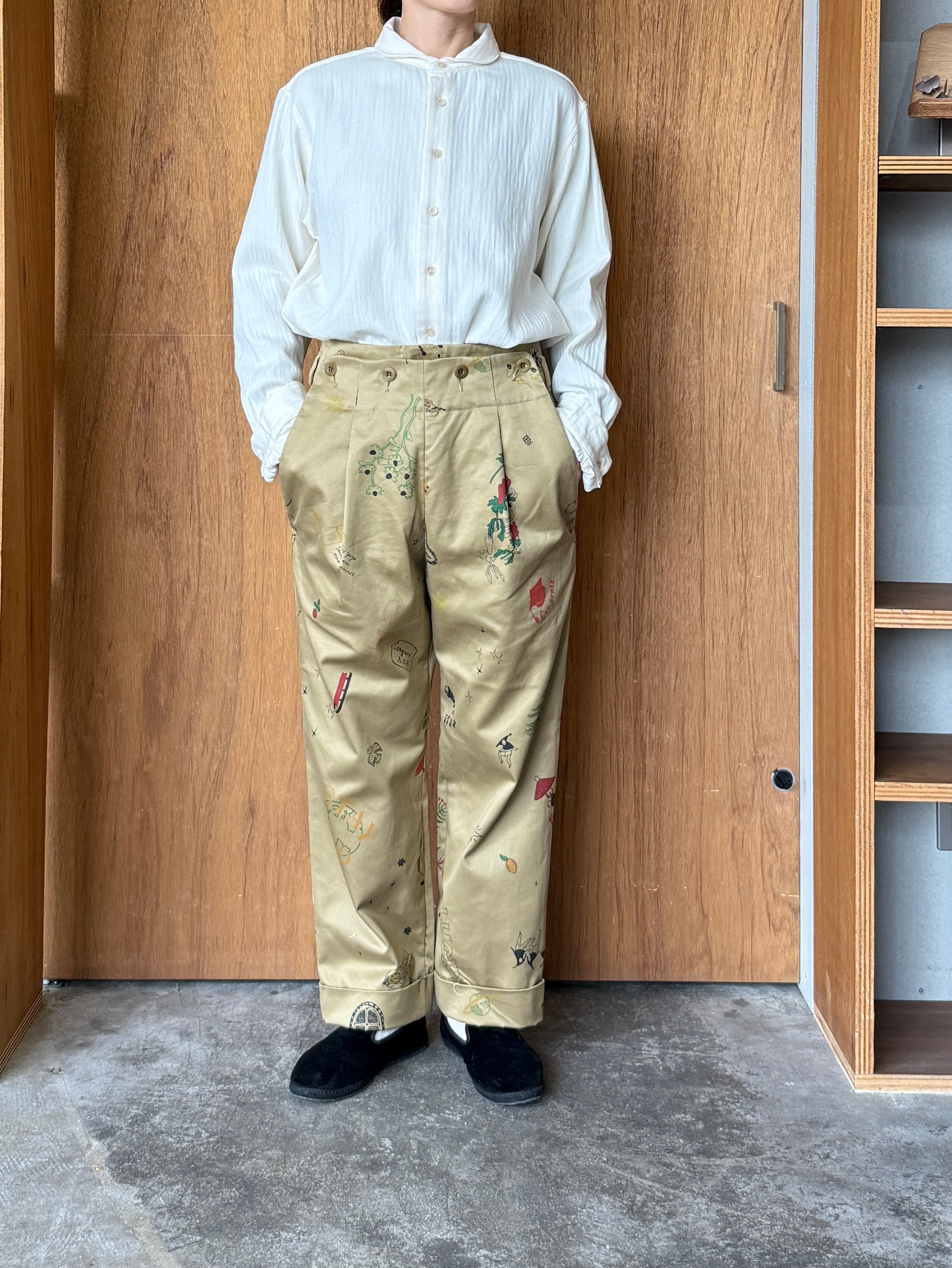 ASEEDONCLÖUD / Study uniform slacks（Beige）