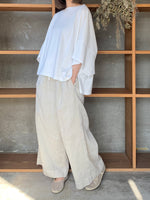 ROBE de PEAU / STRIPE EASY PANTS (BLOCK STRIPE)