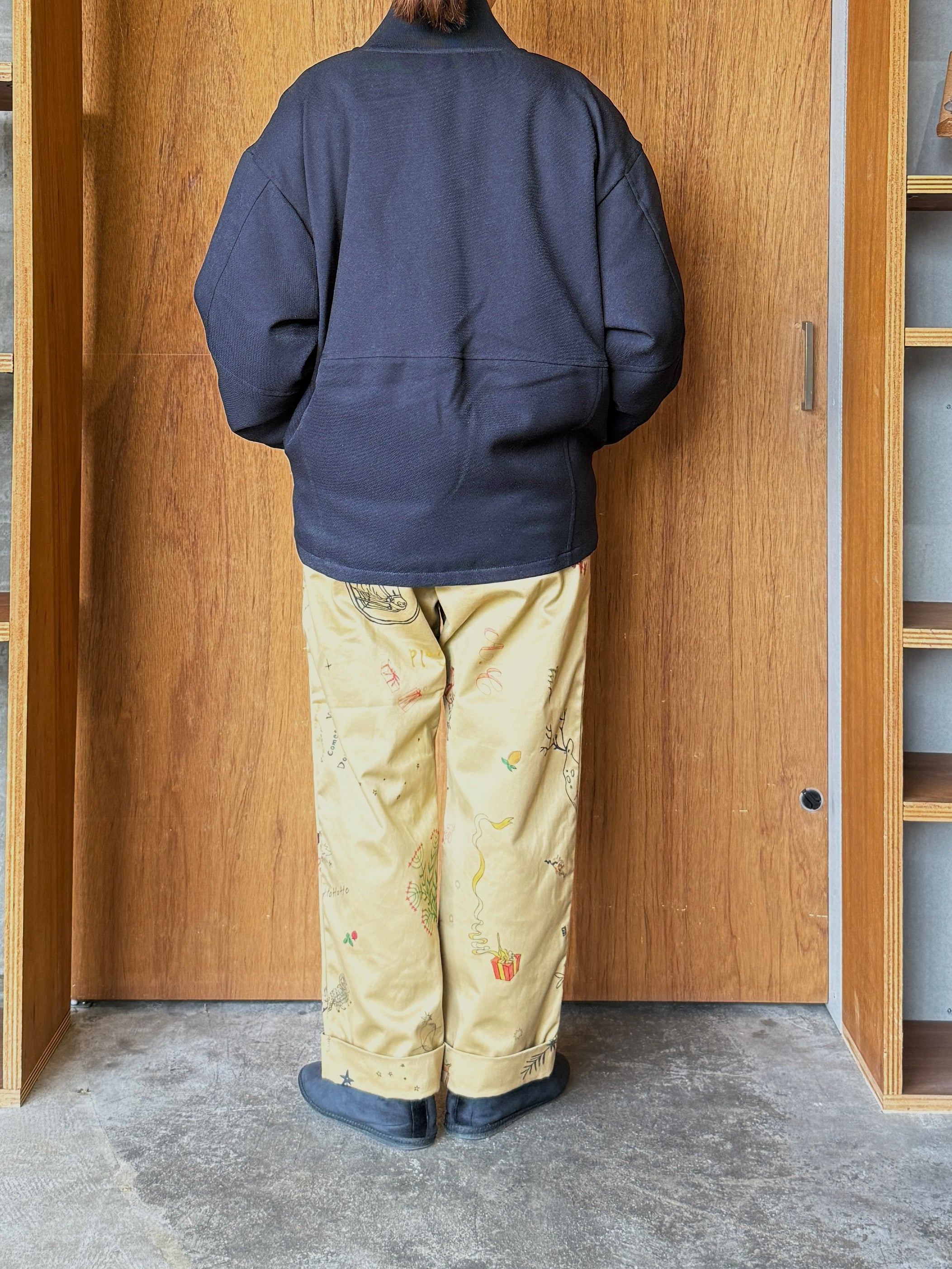 miffew / VARSITY DOWN JACKET（BLACK）