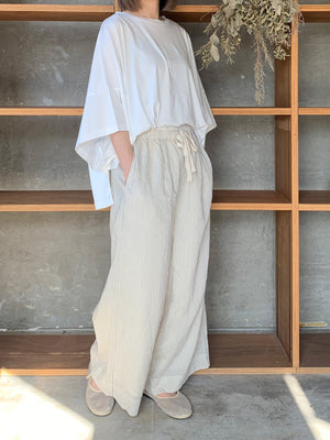 ROBE de PEAU / STRIPE EASY PANTS (BLOCK STRIPE)