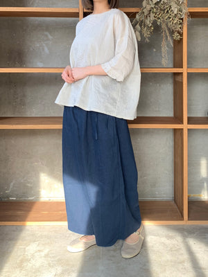ROBE de PEAU / STRIPE PULLOVER SHIRT (BLOCK STRIPE)