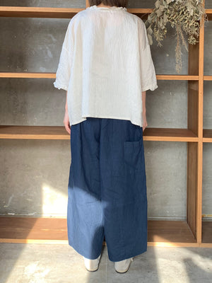 ROBE de PEAU / STRIPE PULLOVER SHIRT (BLOCK STRIPE)