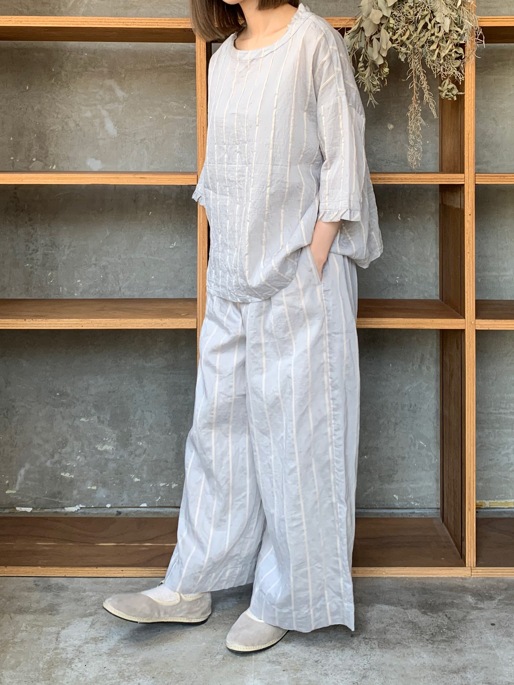 ROBE de PEAU / STRIPE EASY PANTS (BOLD STRIPE)