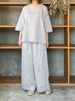 ROBE de PEAU / STRIPE EASY PANTS (BOLD STRIPE)