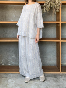 ROBE de PEAU / STRIPE EASY PANTS (BOLD STRIPE)