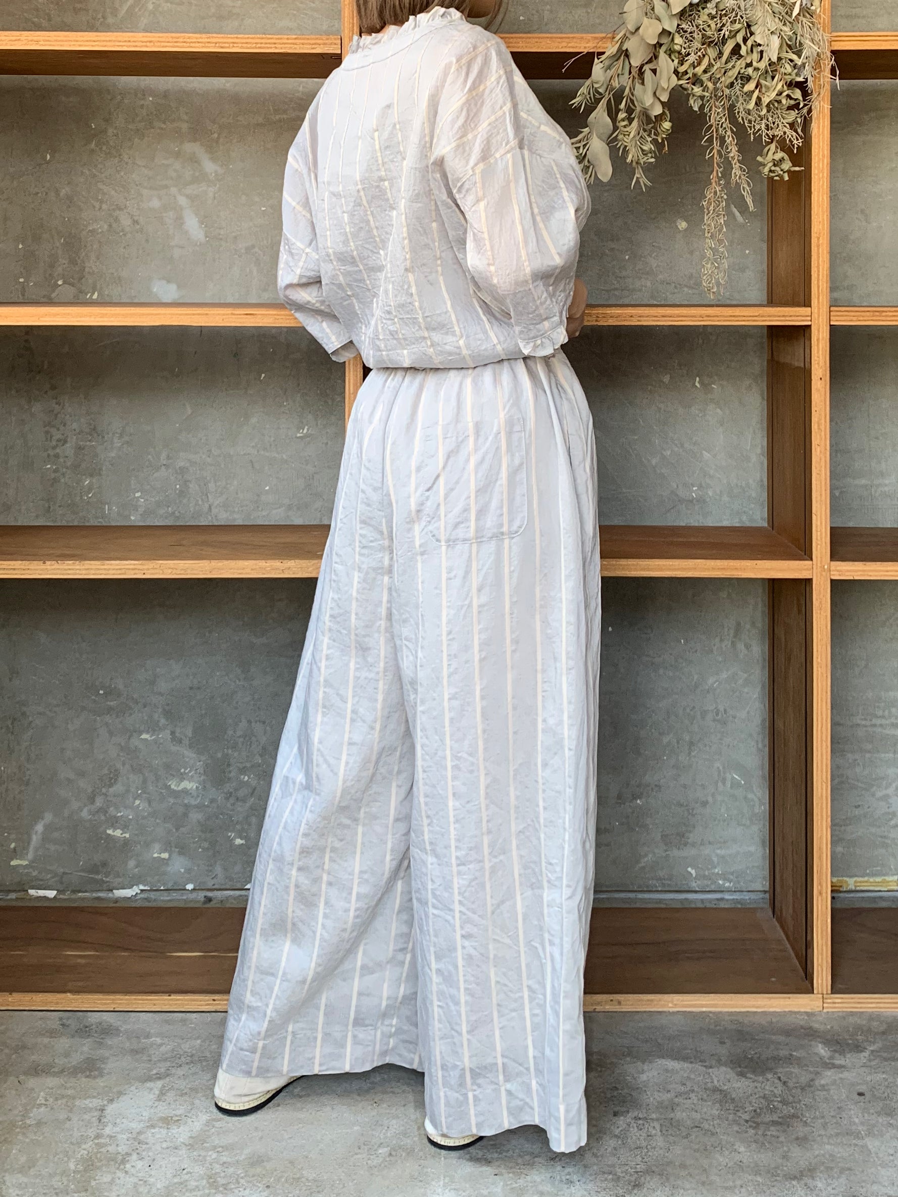 ROBE de PEAU / STRIPE EASY PANTS (BOLD STRIPE)