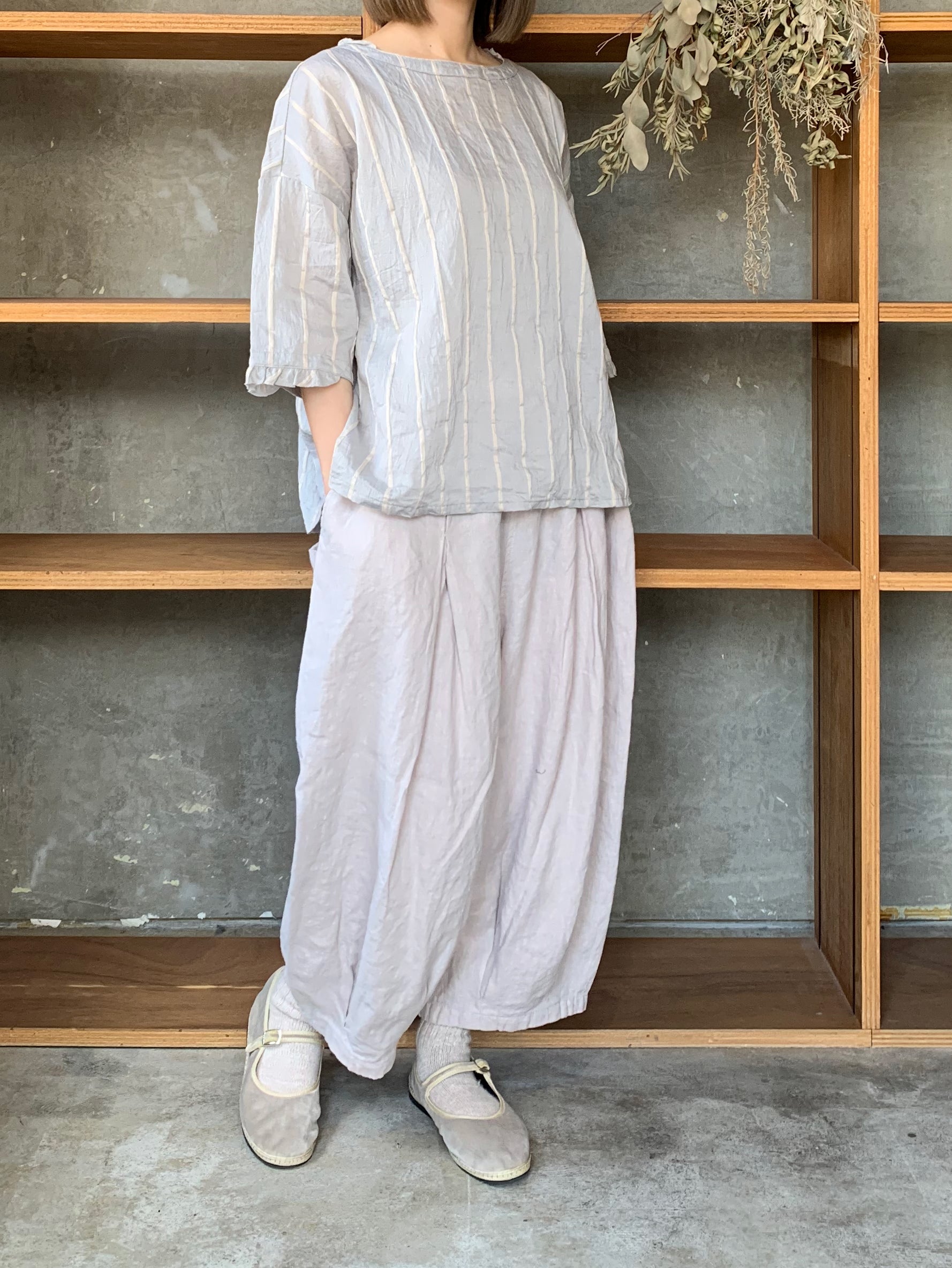 ROBE de PEAU / STRIPE PULLOVER SHIRT (BOLD STRIPE)